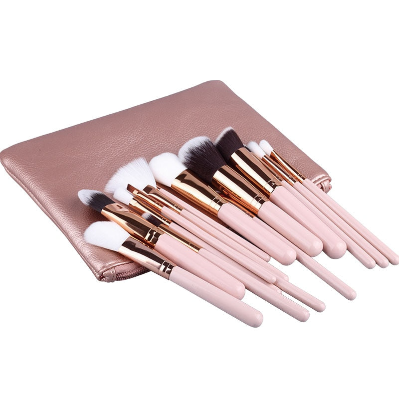 Pink Makeup Brush Set